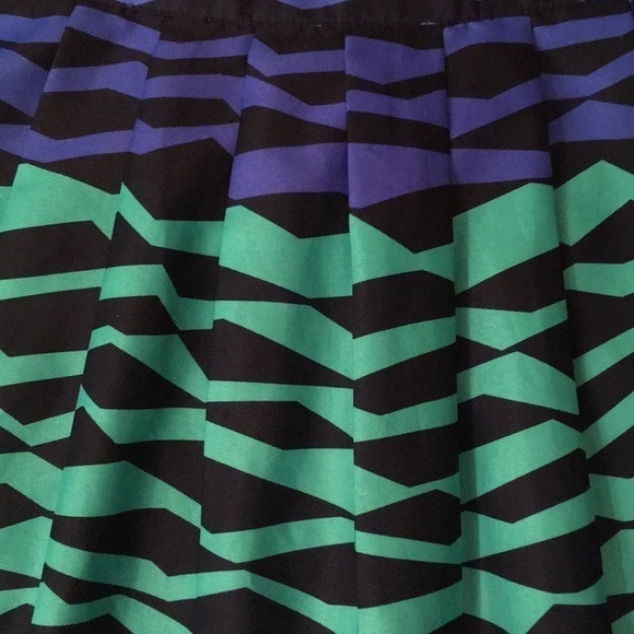 Paraella Francescas Pleated Skirt Blue Green Ombre - Picture 2 of 3